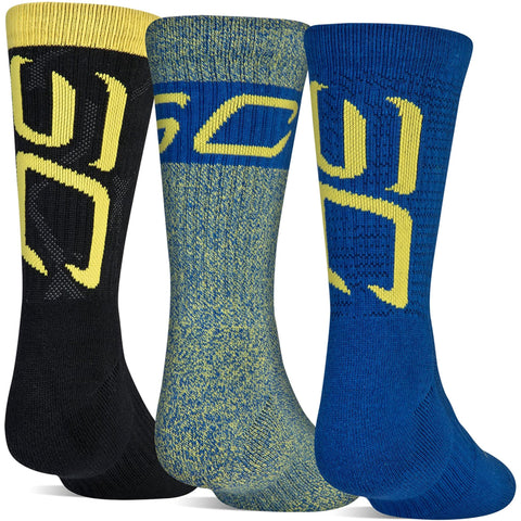 Youth Under Armour Phenom Curry Crew Socks (3 Pack)