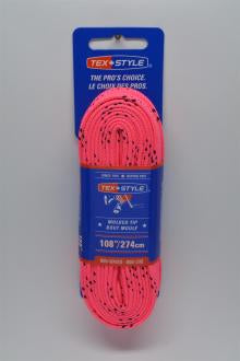 Tex Style Pink Cloth Hockey Skate Laces