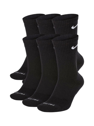 Nike Everyday Plus Cushioned Training Crew Socks (6 pack)(Men 8-12/Women 10-13)