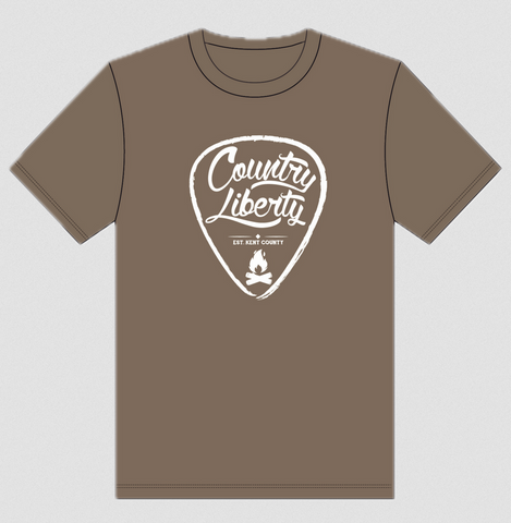 Country Liberty Guitar Pick T-Shirt