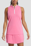 Womens FootJoy 1/4 Zip Sleeveless Golf Shirt