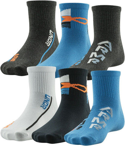 Youth Under Armour Essential Quarter Socks (6 Pack)