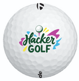 Taylormade Distance Golf Balls with Hacker Golf Logo (12 Pack)