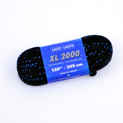 Tex Style Black Cloth Hockey Skate Laces