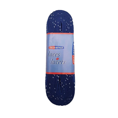 Tex Style Blue Cloth Hockey Skate Laces