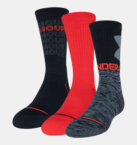Youth Under Armour Crew Socks (3 Pack)