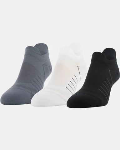 Womens Under Armour Breathe No Show Tab Socks (3 Pack)