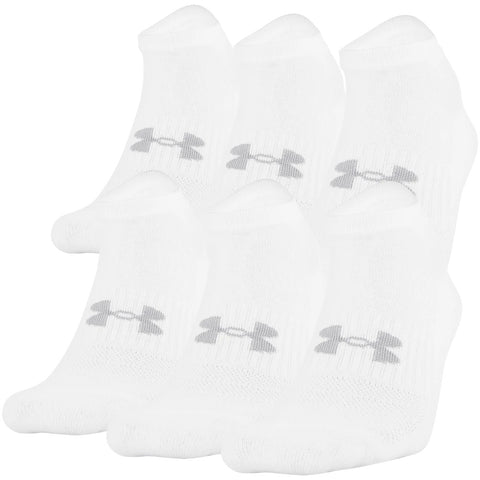 Under Armour No Show Socks (6 pack)(Men 9-12.5)(Women 11-13)