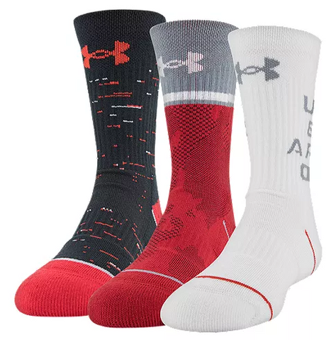 Youth Under Armour Crew Socks (3 Pack)
