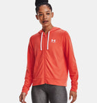 Under Armour Full-Zip Neon Crimson Hoodie (Size Extra Small Only)
