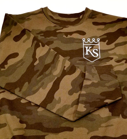 King Sports Camo Royal Sweater